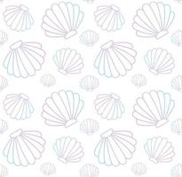 Vector seamless pattern of shell