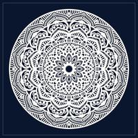 White color mandala and unique design. vector