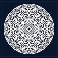 White color mandala and unique design. vector