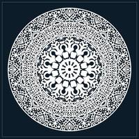 White color mandala and unique design. vector