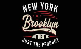 New York Brooklyn T-shirt Design Illustration. vector