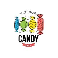 National candy day flyer design good for national candy day celebration vector