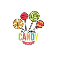 National candy day flyer design good for national candy day celebration vector