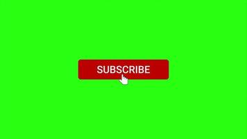 Mouse Clicking a Subscribe Button with a Green Background. video