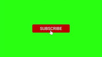 Mouse Clicking a Subscribe Button with a Green Background. video