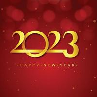 Happy new year 2023 celebration card background vector