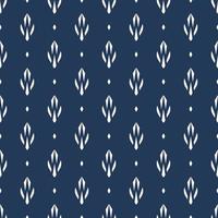 Ethnic blue white color wallpaper pattern. Small geometric ethnic abstract flower shape seamless pattern background. Use for fabric, textile, interior decoration elements, upholstery, wrapping. vector