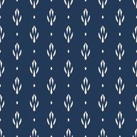 Ethnic blue white color wallpaper pattern. Small geometric ethnic abstract flower shape seamless pattern background. Use for fabric, textile, interior decoration elements, upholstery, wrapping. vector