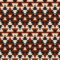 Ethnic geometric pattern. Ethnic aztec geometric shape red-black color seamless pattern background. Navajo pattern. Use for fabric, textile, interior decoration elements, upholstery, wrapping. vector