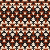 Ethnic geometric pattern. Ethnic aztec geometric shape red-black color seamless pattern background. Navajo pattern. Use for fabric, textile, interior decoration elements, upholstery, wrapping. vector