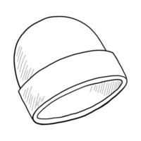 VECTOR BLACK AND WHITE CONTOUR ILLUSTRATION OF A GYNECOLOGICAL CERVICAL CAP