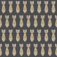 GRAY VECTOR SEAMLESS PATTERN WITH GRAY NUCLEAR BOMBS