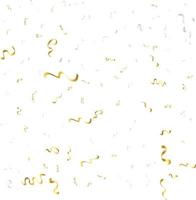 Gold Confetti Isolated On White Background. Celebrate Vector Illustration