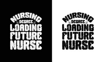 diseño de camiseta de cita de enfermera, tipografía vector