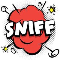 sniff Comic bright template with speech bubbles on colorful frames vector