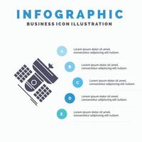 Broadcast. broadcasting. communication. satellite. telecommunication Infographics Template for Website and Presentation. GLyph Gray icon with Blue infographic style vector illustration.