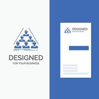 Business Logo for team. build. structure. business. meeting. Vertical Blue Business .Visiting Card template. vector