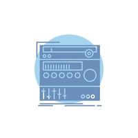 rack. component. module. sound. studio Glyph Icon. vector