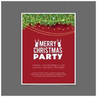 Christmas card design with elegant design and red background vector