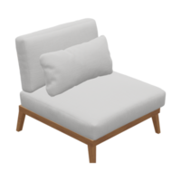 illustration de chaise réaliste. rendu 3D. png