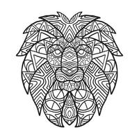 Lion Animal Doodle Pattern