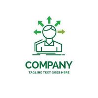 conversion difference. diversity. options. structure. user transition Flat Business Logo template. Creative Green Brand Name Design. vector