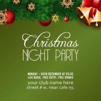 Christmas Night Party Background vector