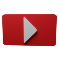 3d video giocatore logo nel rosso. png