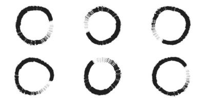 Set of Grunge Circles vector