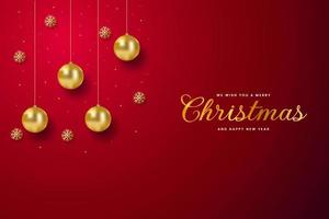 2023 merry Christmas Happy new year background banner red color. Greeting Card, Poster. Vector Illustration.