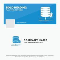 Blue Business Logo Template for Algorithm. chart. data. diagram. flow. Facebook Timeline Banner Design. vector web banner background illustration