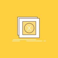 error. application. message. problem. server Flat Line Filled Icon. Beautiful Logo button over yellow background for UI and UX. website or mobile application vector