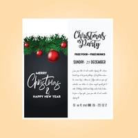 Christmas 2019 Party Poster Template vector