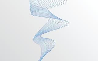 Wave with shadow. Abstract blue lines on a background vector