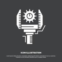 Automation. industry. machine. production. robotics Icon. glyph vector symbol for UI and UX. website or mobile application