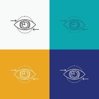 Business. eye. marketing. vision. Plan Icon Over Various Background. Line style design. designed for web and app. Eps 10 vector illustration