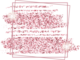 rosa roségold glitzerrahmen banner png