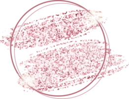 bannière de cadre de paillettes d'or rose rose png