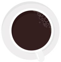 café petit déjeuner objets vue de dessus png