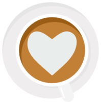 café latte art collection de base style plat png