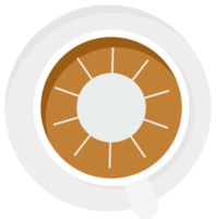 coffee latte art basic collection flat style png