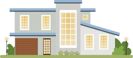 modern house flat style png