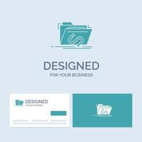 Backdoor. exploit. file. internet. software Business Logo Glyph Icon Symbol for your business. Turquoise Business Cards with Brand logo template. vector