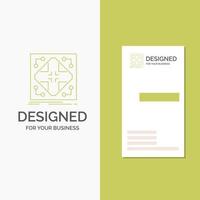 Business Logo for Data. infrastructure. network. matrix. grid. Vertical Green Business .Visiting Card template. Creative background vector illustration