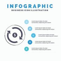 Circulation. finance. flow. market. money Infographics Template for Website and Presentation. GLyph Gray icon with Blue infographic style vector illustration.