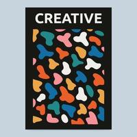 Creative abstract poster with multicolored spots. vector