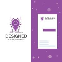 Business Logo for Bug. insect. spider. virus. App. Vertical Purple Business .Visiting Card template. Creative background vector illustration