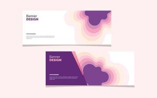 abstract Paper Cut Banner Template backgrounds. Paper cut shapes. Template for banner vector