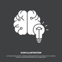 idea. business. brain. mind. bulb Icon. glyph vector symbol for UI and UX. website or mobile application