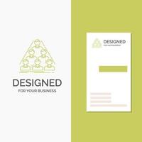 Business Logo for team. build. structure. business. meeting. Vertical Green Business .Visiting Card template. Creative background vector illustration